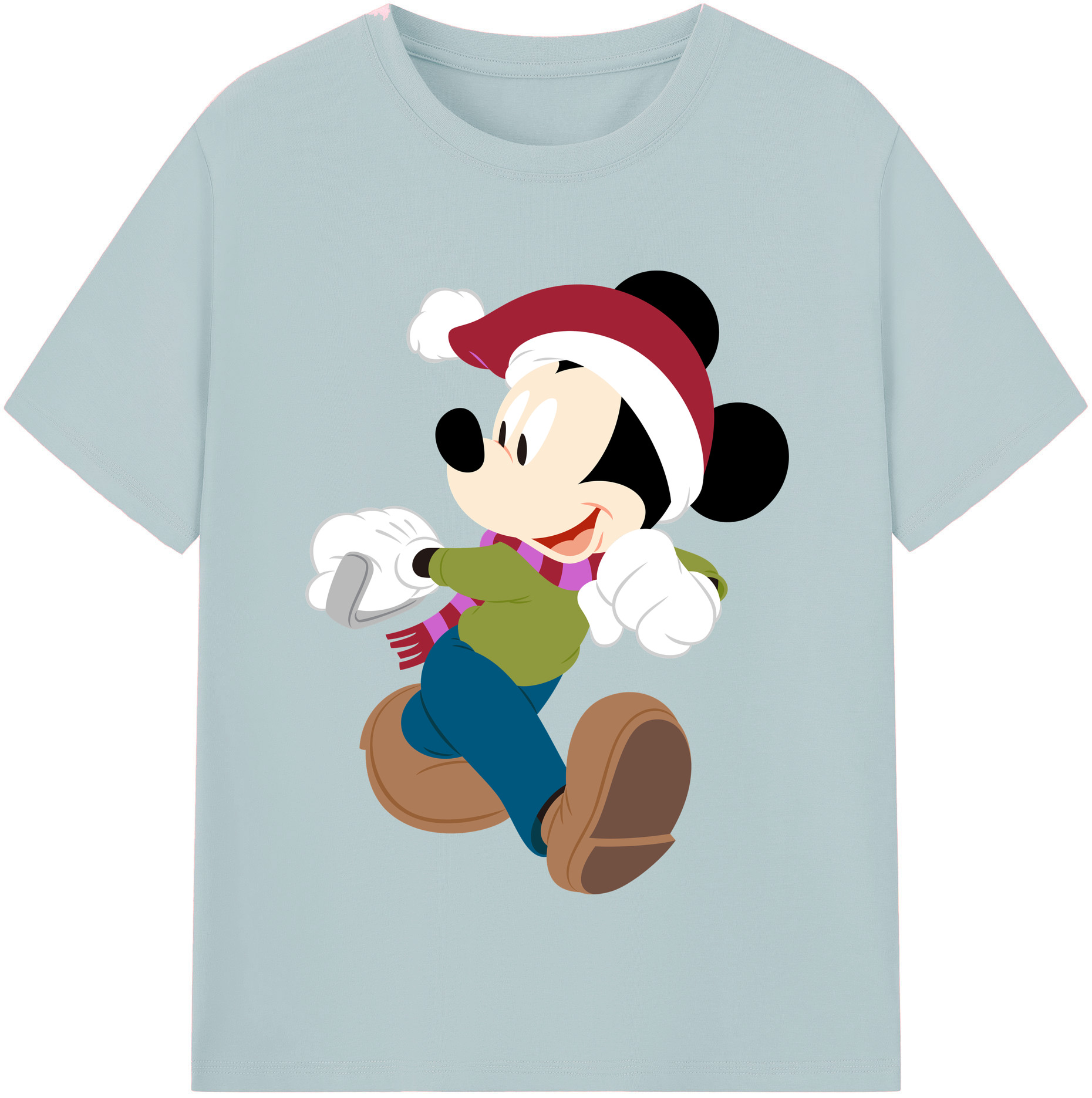 （画像用） ミッキーマウス Mickey Mouse 綿100％半袖Tシャツ（フロントプリント）